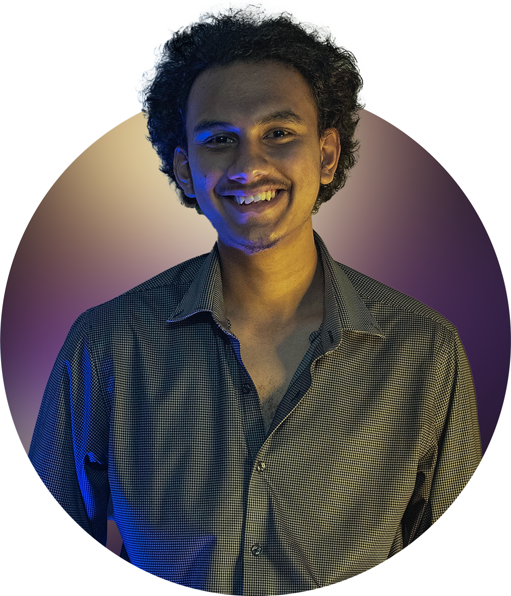 Portrait illustration of Sajid Rahi